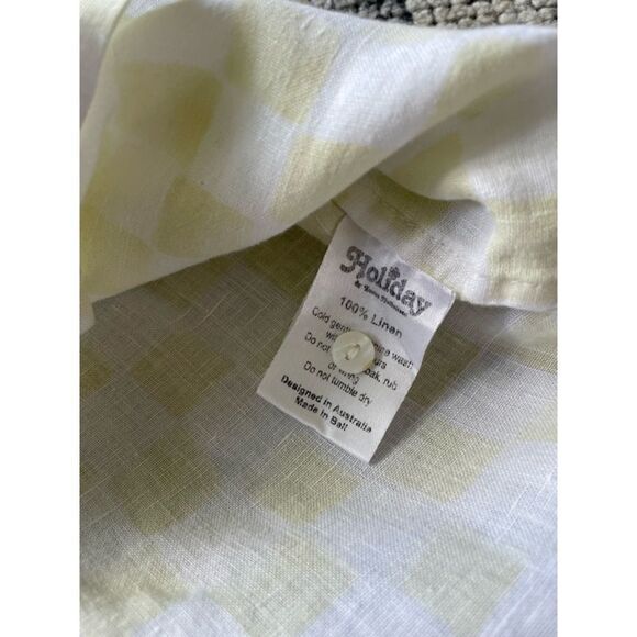 Holiday by Emma Mullholland Linen Checkered Top - Picture 6 of 6